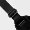 Bandolera Daily en efecto cuero rubber Negro