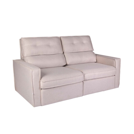 SOFA RETRACTIL 2 CUERPOS TELA NATURAL-BEIGE AMBAR BEIGE