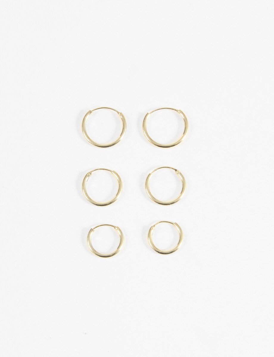 Set de aros pequeños - dorado 