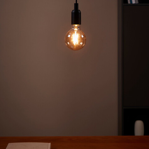 Lámpara LED globo ámbar G95 E27 4W cálida 350Lm EG5302