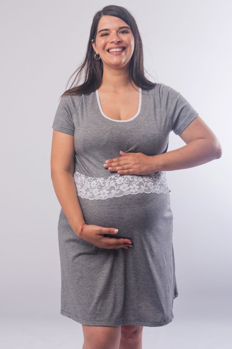 Camisón Maternal Martina - Gris 