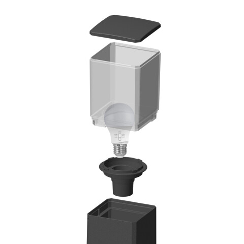Poste caminero gris IP55 E27 500mm VIRGILIO FL0656