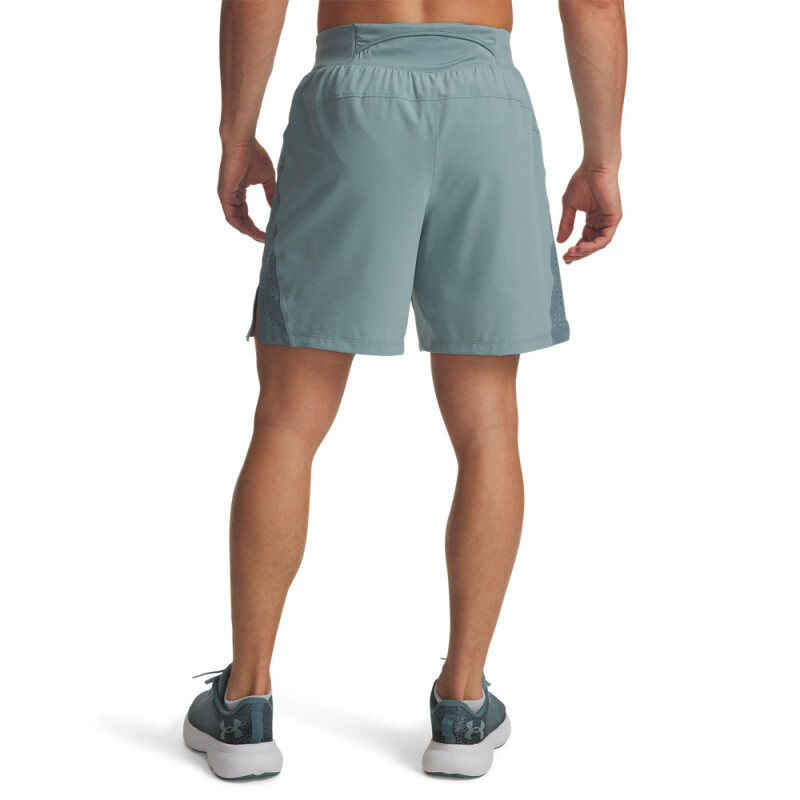UA LAUNCH PRO 7'' SHORTS-BLU GRN-323