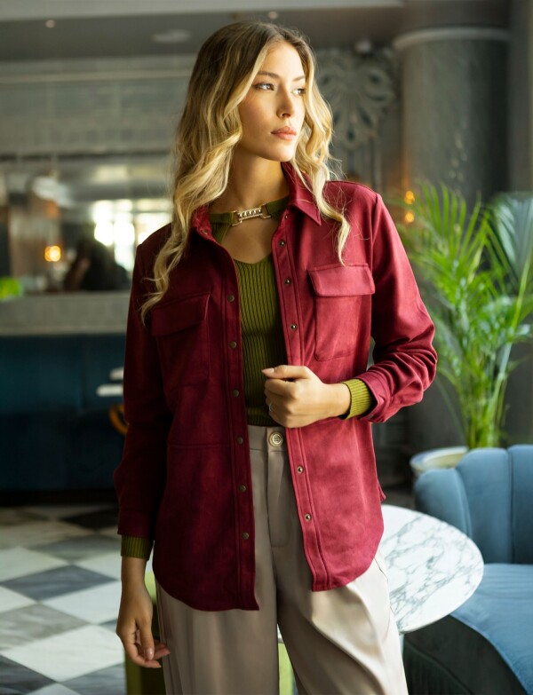 Sobrecamisa Suede BORDEAUX