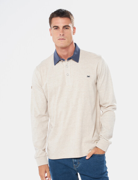 REMERA POLO LISA Beige