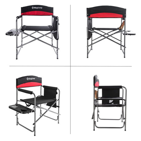 Silla Director Plegable c/ Mesa KingCamp Playa Camping Pesca Negro