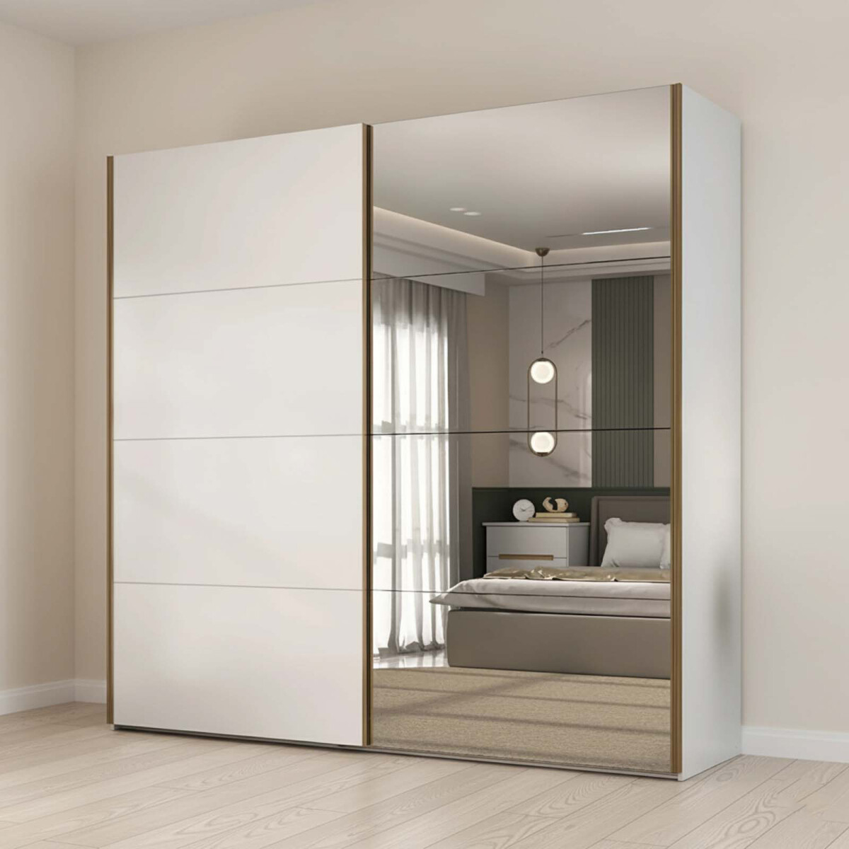 PLACARD - 2 PUERTAS MDF BLANCO TRENTINO 