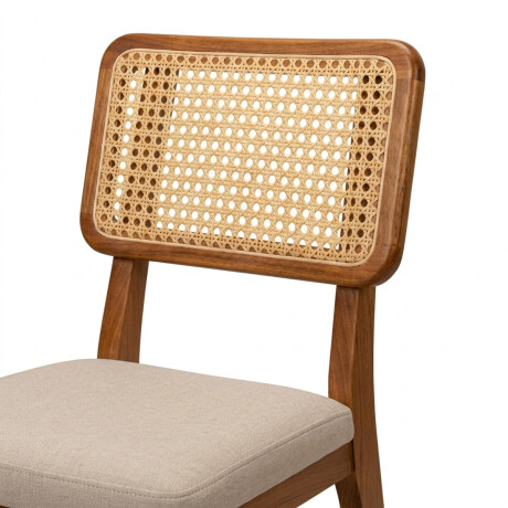 Silla Classic con tejido - Tela Rústica Greige cálido