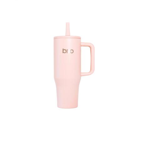 Vaso Térmico Brio 1200ML con Pico Rígido y Sorbito ROSADO