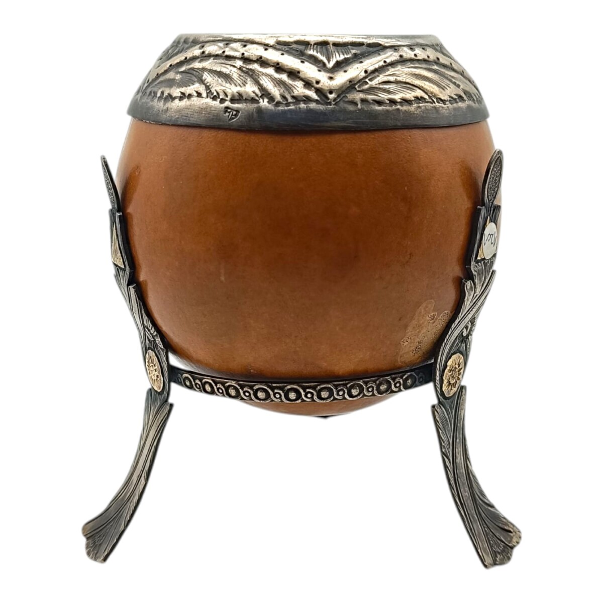 MATE TORPEDO CALABAZA CON BASE - PLATA Y ORO 07 - marrónuniforme 