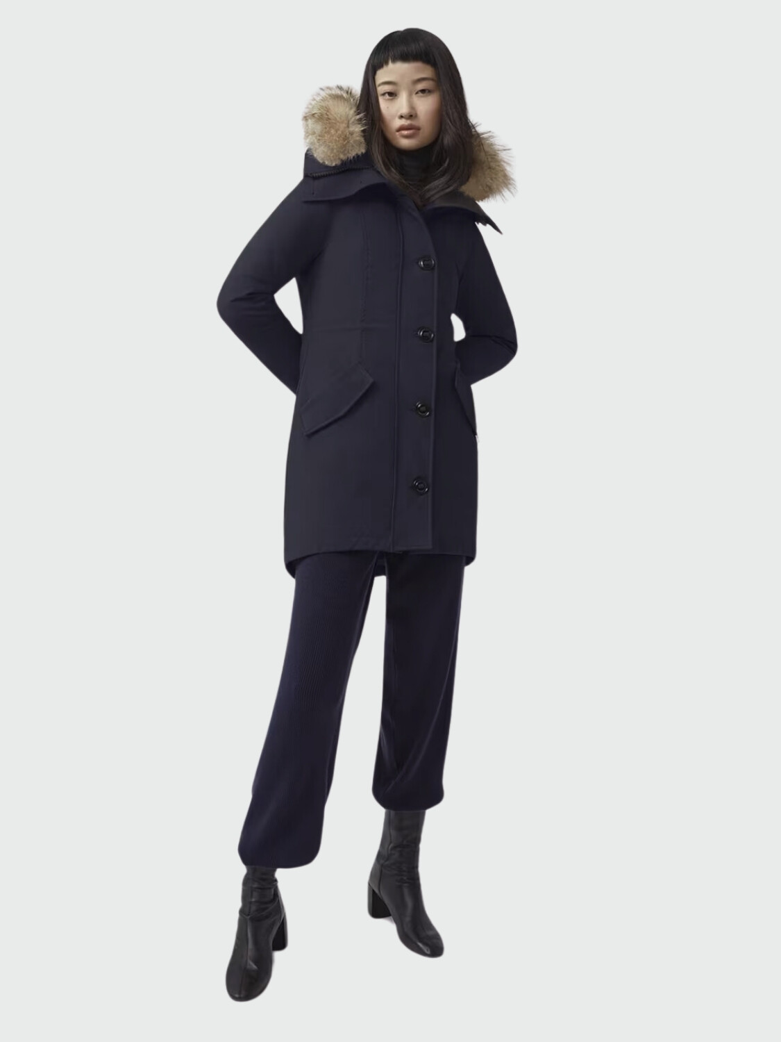 Canada Goose -Campera con capucha, Rossclair Parka. Fusion fit Azul