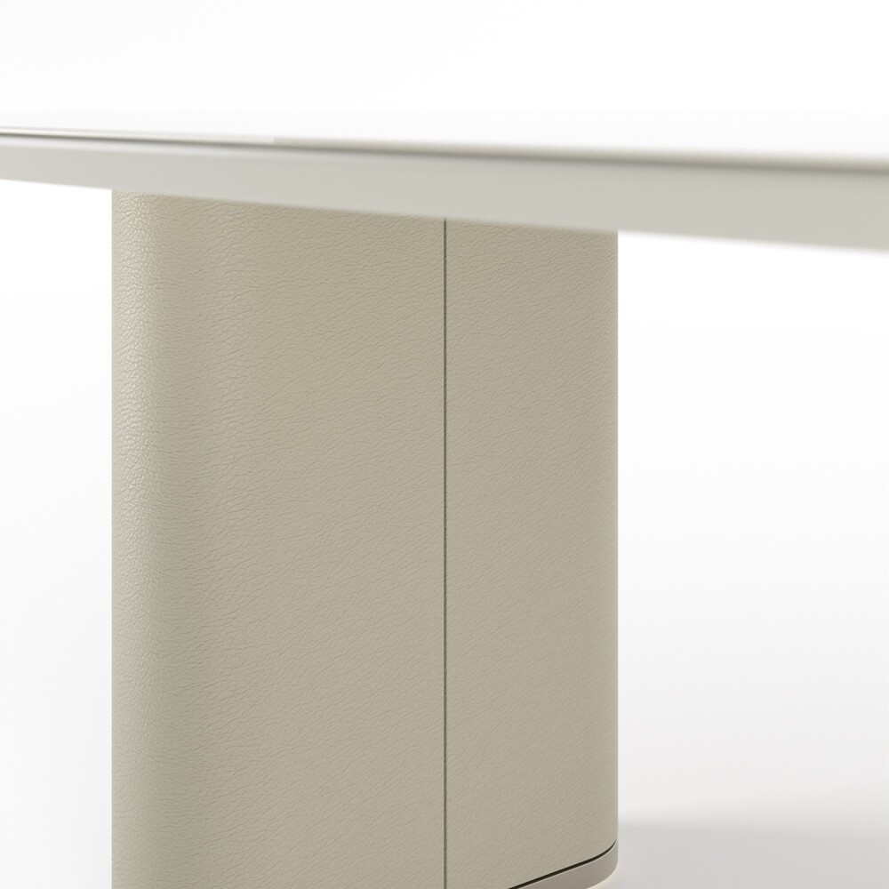 Mesa De Comedor Lintz - 184 - Linea Mónaco Blanco/Blanco