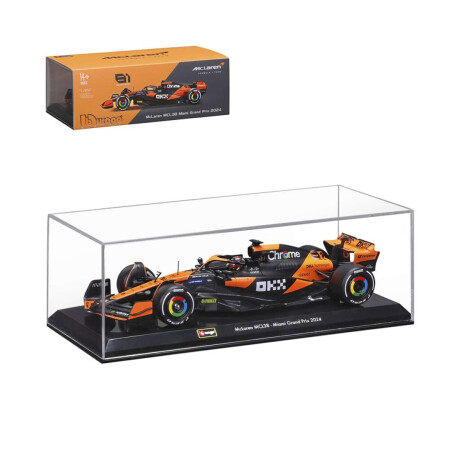 Auto Bburago Formula 1 Mclaren Con Exhibidor Escala 1:24 Oscar Piastri