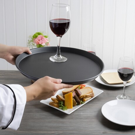 Bandeja de Mozo de Fibra de Vidrio Negro 49.5 cm Bandeja de Mozo de Fibra de Vidrio Negro 49.5 cm