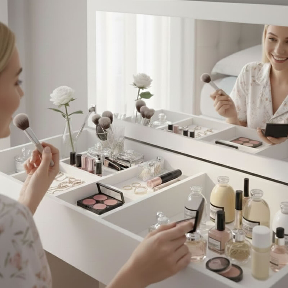 Escritorio tocador interior detalle