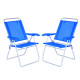 Set X 2 Sillas Altas Boreal 4 Posciones Aluminio AZUL CLARO