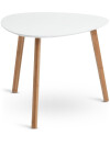 Mesa auxiliar TAPS 55x55 blanco/bambú Mesa auxiliar TAPS 55x55 blanco/bambú