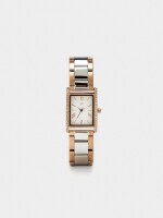 Reloj Bicolor Con Pulsera De Acero Inoxidable bicolor