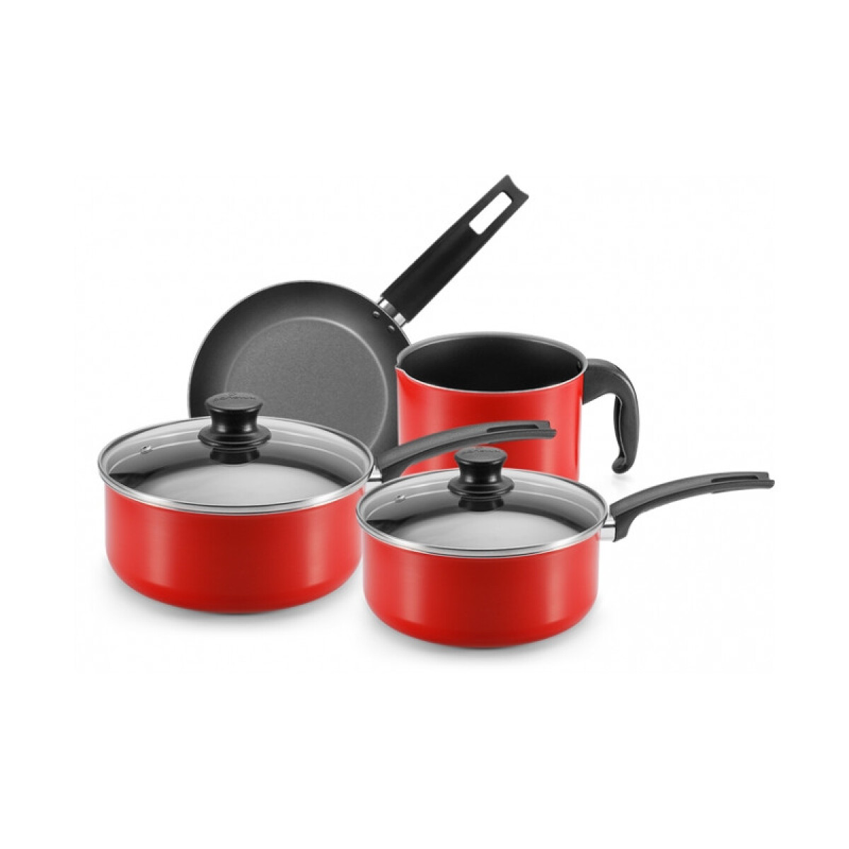 JUEGO 4 OLLAS ROJO/GRIS LINEA MAGNIFIC 