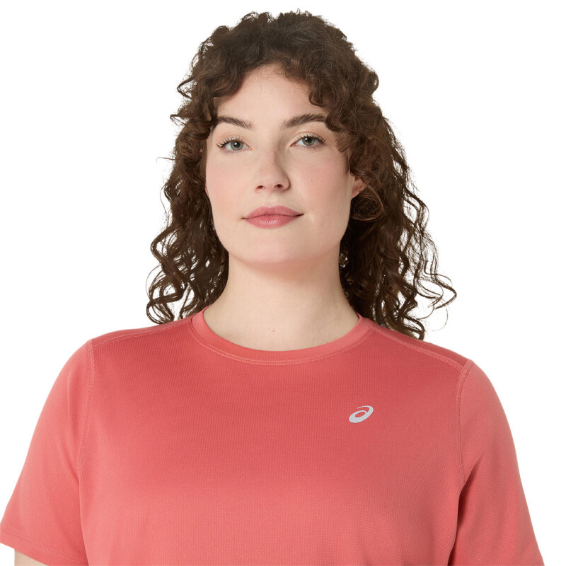 Polo Running Asics Silver SS Top Mujer Dark Pink Clay