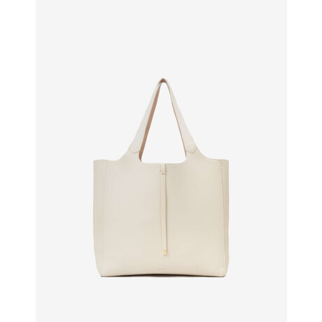 Cartera Shopper Reversible Blanco Crema