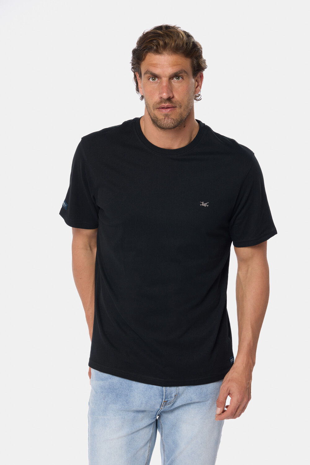REMERA LISA DE ALGODÓN Negro
