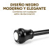 Barrote Extensible Para Cortina Metal 91-156cm Con Punteros Color Negro