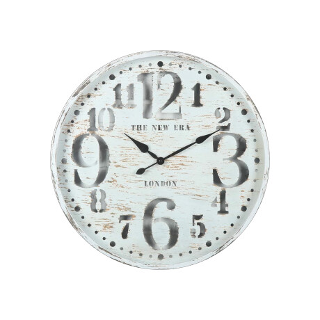 Reloj de Pared Hierro Diámetro 60 cm x 6 cm Blanco