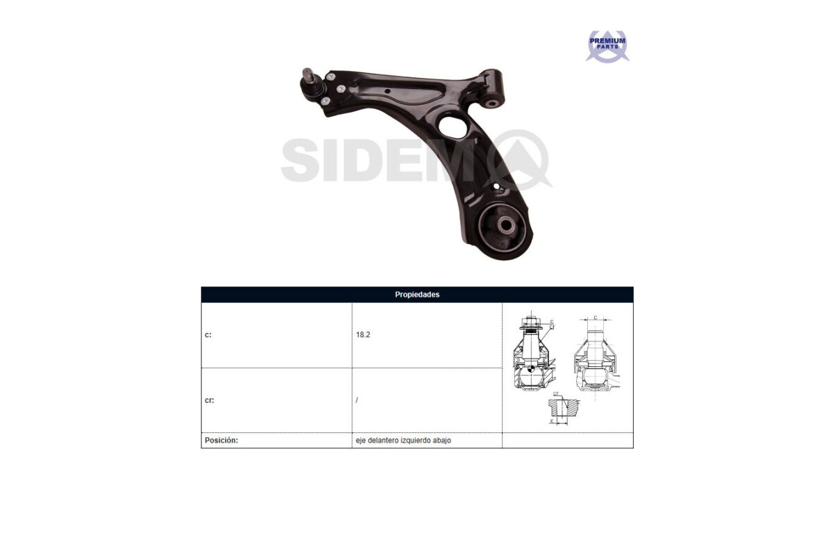 Parilla De Susp Del Chev Onix/Prisma/Cobalt/Spin Active 7/Spin Lt Ltz/Sonic Lt Ltz 12-25 Izq Parilla De Susp Del Chev Onix/Prisma/Cobalt/Spin Active 7/Spin Lt Ltz/Sonic Lt Ltz 12-25 Izq