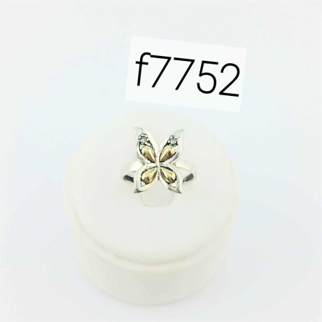 Anillo de Plata 925 con double de Oro 18k. Mariposa. Anillo de Plata 925 con double de Oro 18k. Mariposa.