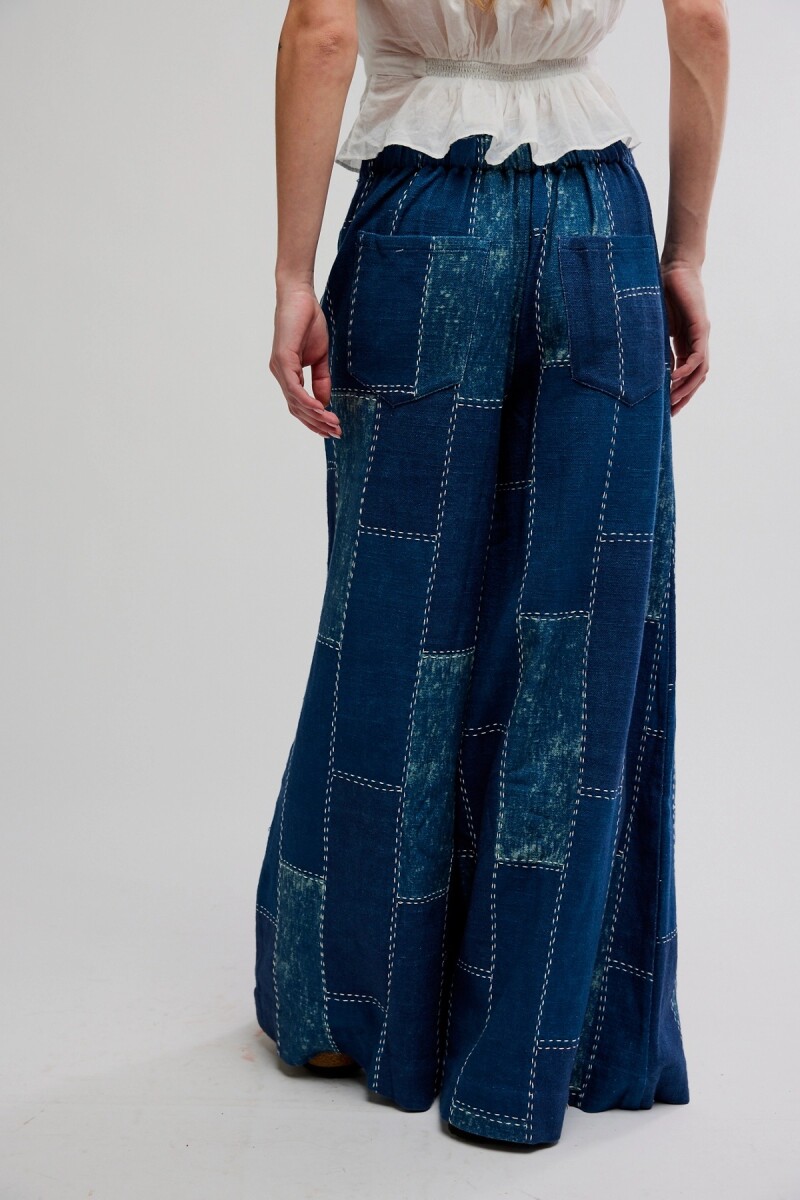 JEAN FLARE PATCHES Azul