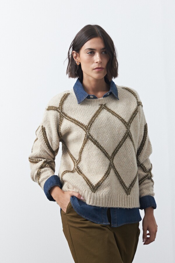 SWEATER LITAS Beige Melange