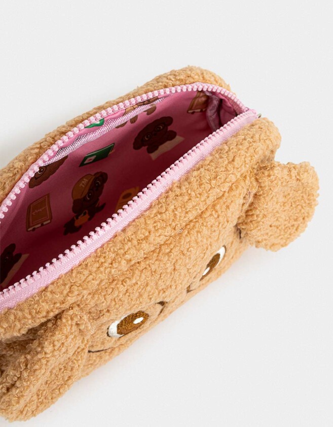 Cartucheras Lúdico Cartuchera De Peluche Con Forma De Perrito - Marron Medio