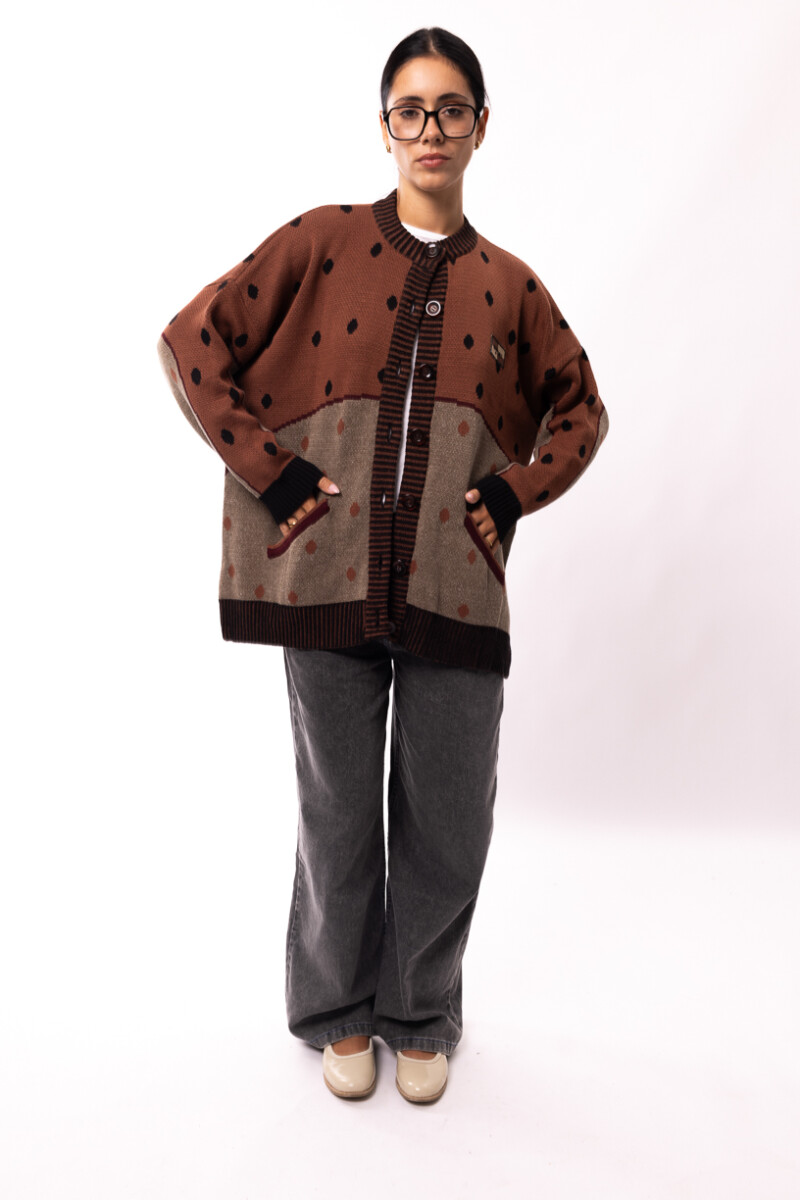 Cardigan VARSITY Chocolate