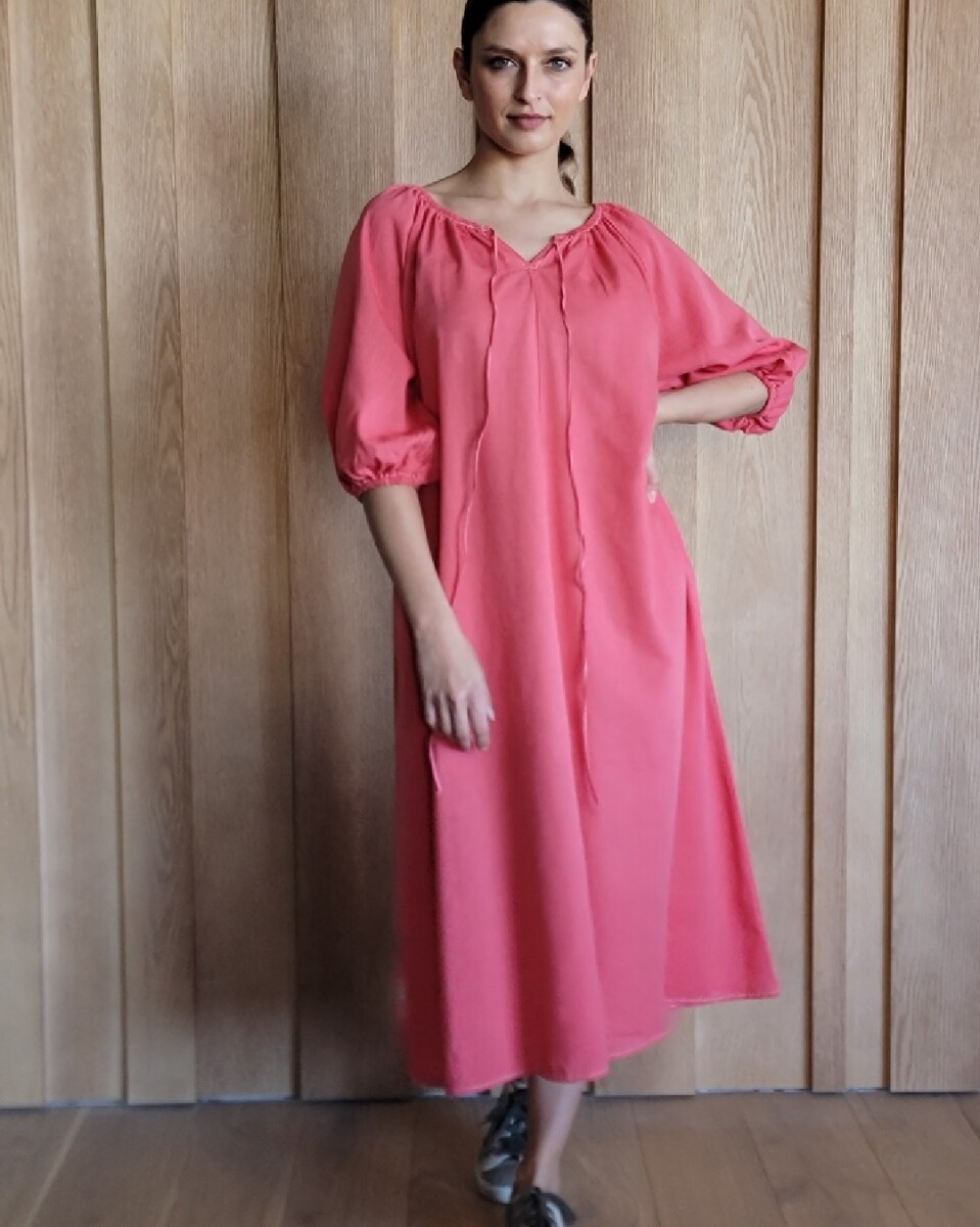 Vestido Bayahibe - Lino Coral 