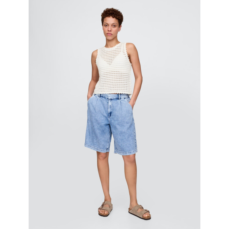 COTTON CROCHET CREW TANK NEW OFF WHITE