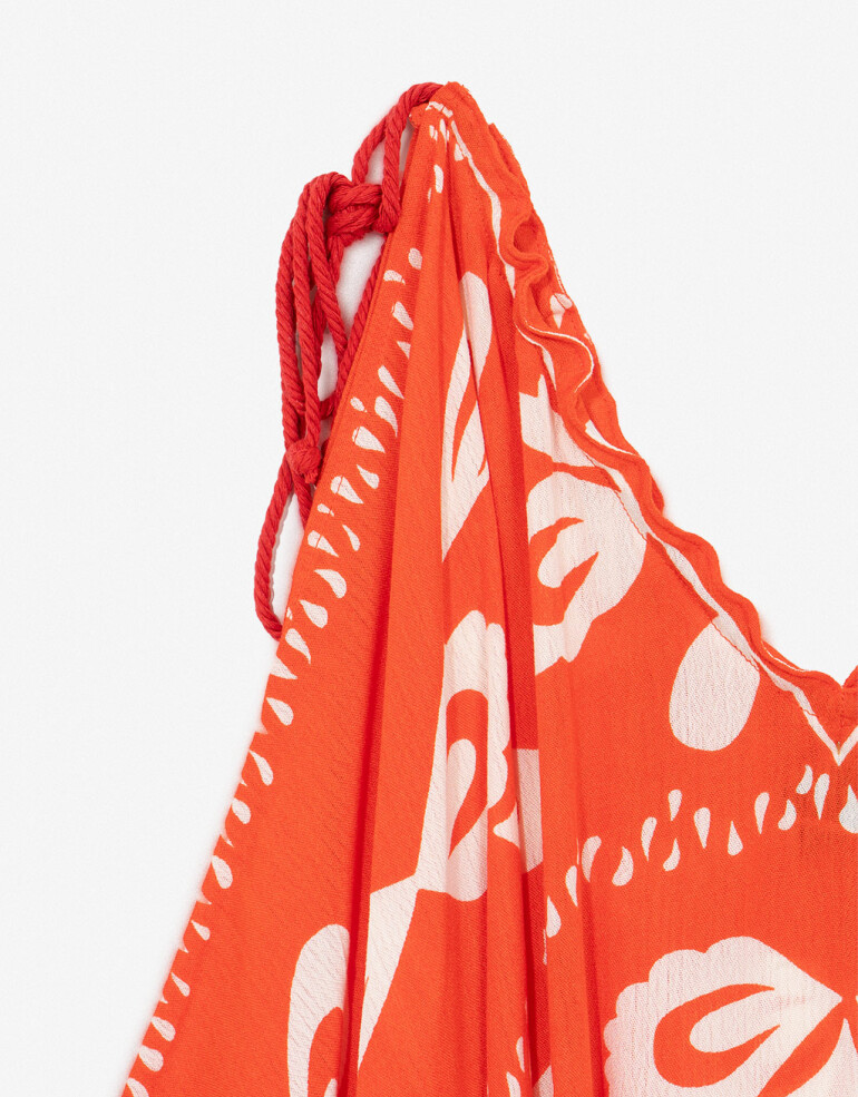 Vestidos Vestido De Playa - Combinacion Bicolor