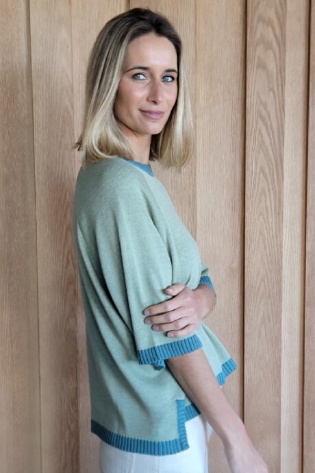 Buzo Kiwi Knitted Verde Malva