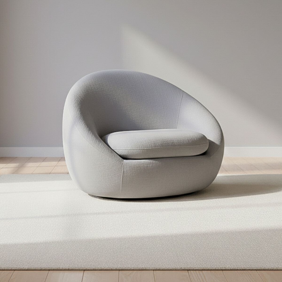 BUTACA GIRATORIA - TELA GRIS OSLO 