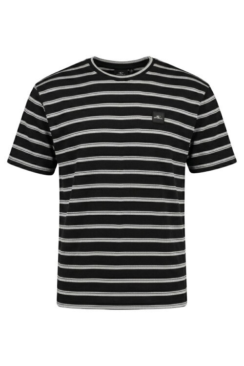 Remera O'Neill Textured Stripe Crew Negro