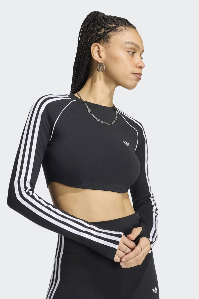PLAYERA CORTA ESSENTIALS 3 FRA Negro