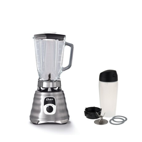 Licuadora Oster Clásica Cromada de 3 Velocidades + Kit para licuados Licuadora Oster Clásica Cromada de 3 Velocidades + Kit para licuados