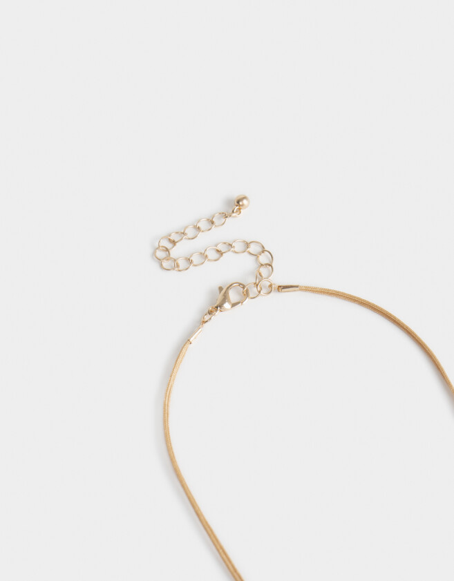 Collares Cortos Esmaltado Collar Corto Multidijes Flor - Dorado