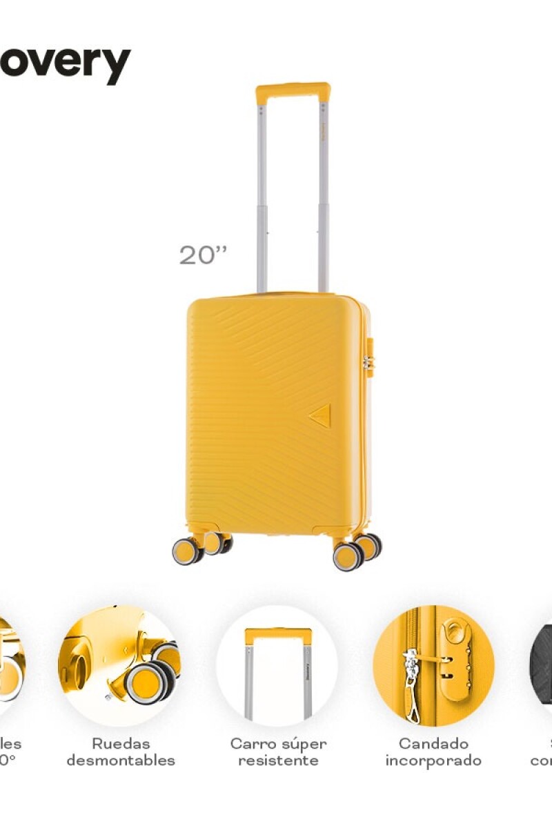 Valija chica carry on 20" Discovery Amarillo