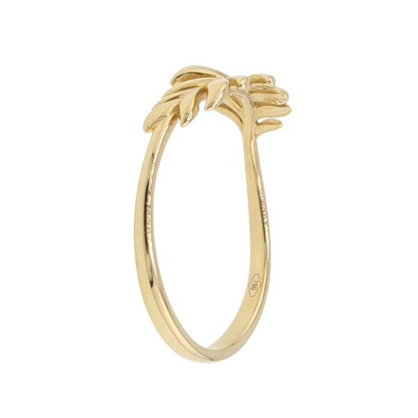 Anillo Laurel de oro amarillo 18k. Anillo Laurel de oro amarillo 18k.