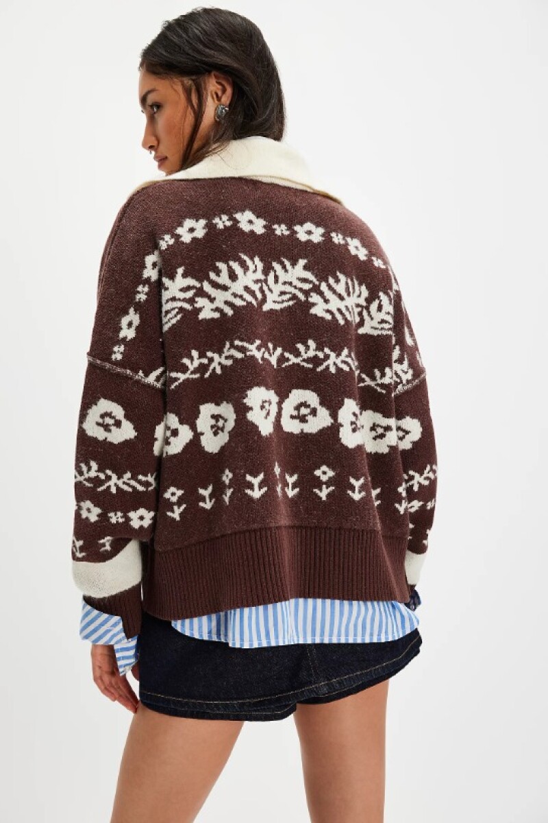 SHELBY CARDIGAN Marron