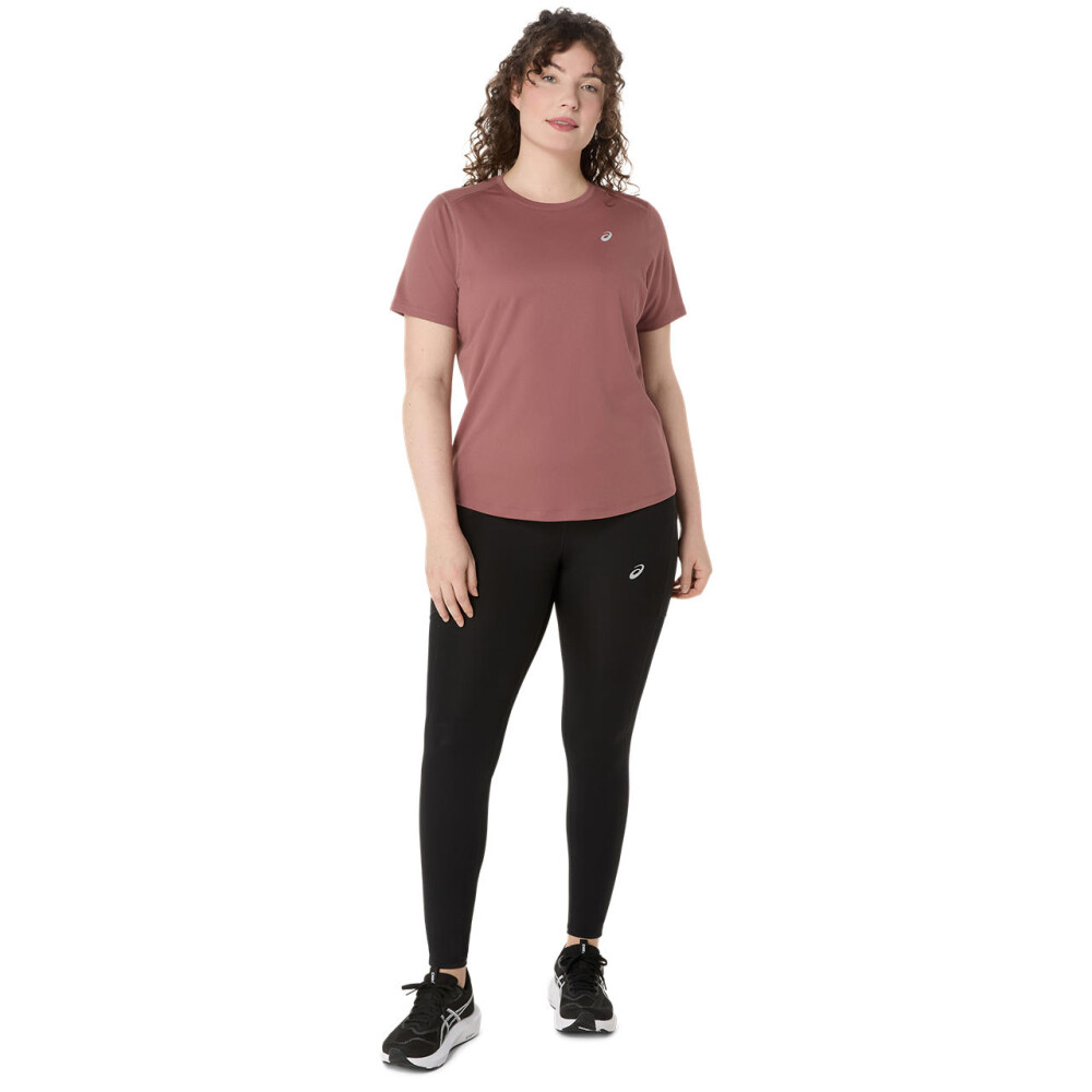 Polo Running Asics Silver SS Top Mujer Rubble Red