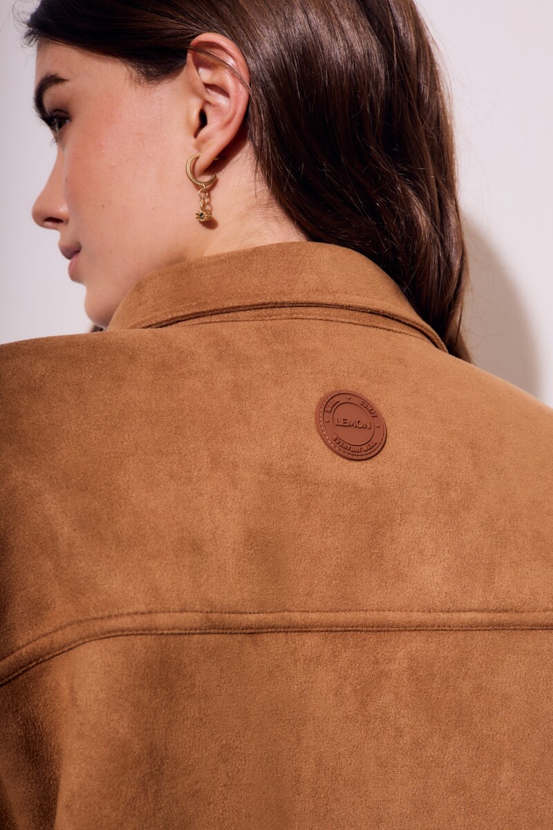 Sobrecamisa Gamuza Cuero Vegano Whisky