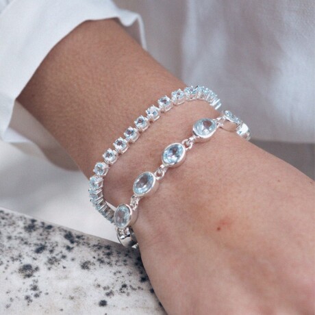 Pulsera Tenis Pop Topacio - Plata 925 Pulsera Tenis Pop Topacio - Plata 925