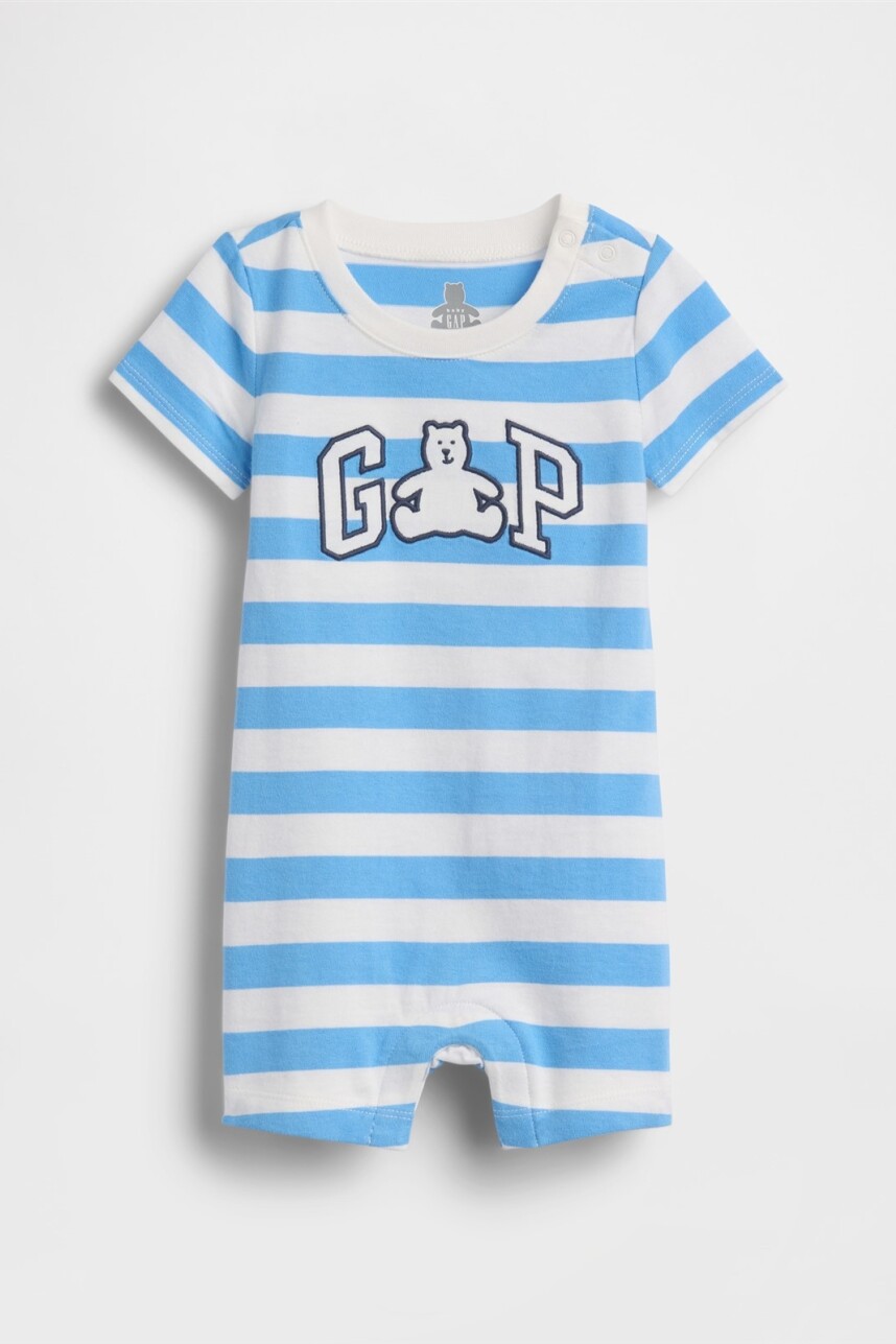 Enterito Logo Gap Bebé Blue White Stripe